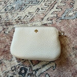Kate Spade Cream Leather Coin Pouch